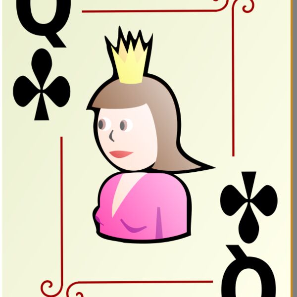 nicubunu Ornamental deck Queen of clubs Thumbnail