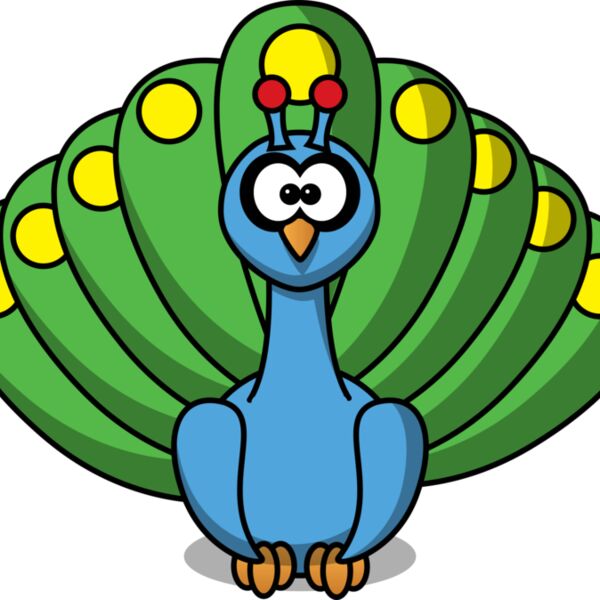StudioFibonacci Cartoon peacock Thumbnail