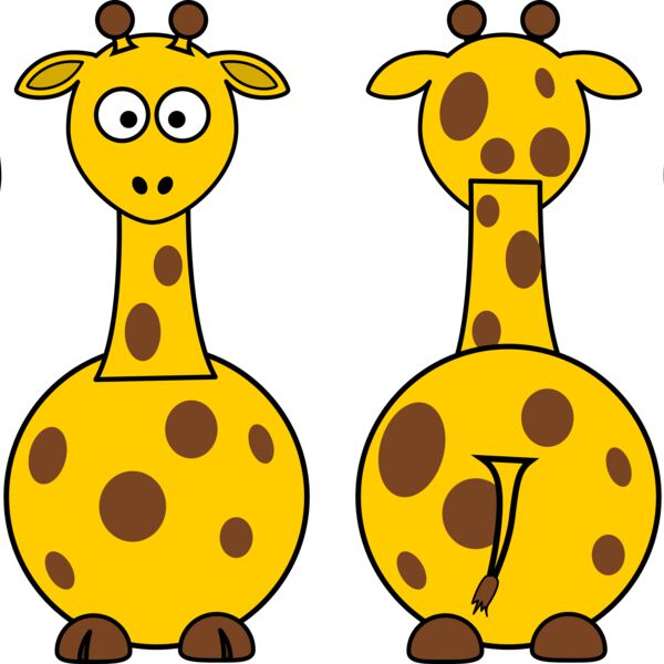 tobias Cartoon Giraffe  front back and side views  Thumbnail