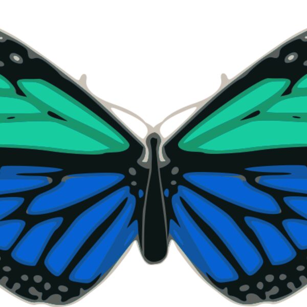 Butterfly 02 Turquoise Blue  2  Thumbnail