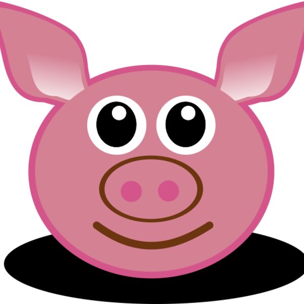 Pig 01 Face Cartoon Pink Thumbnail