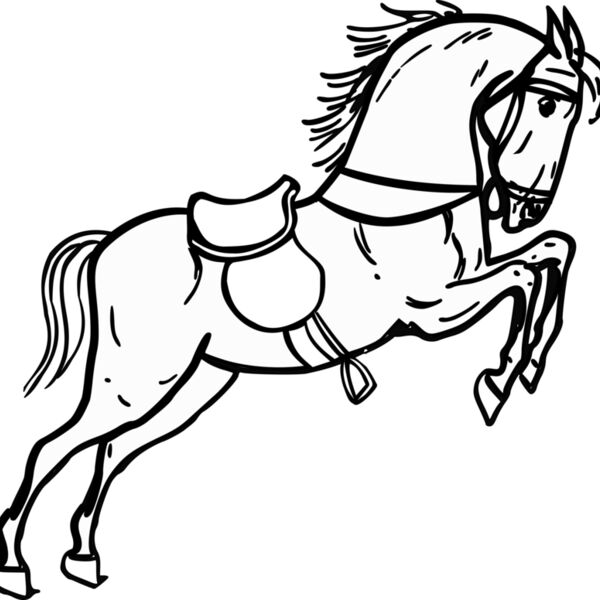 warszawianka Jumping horse outline 2 Thumbnail