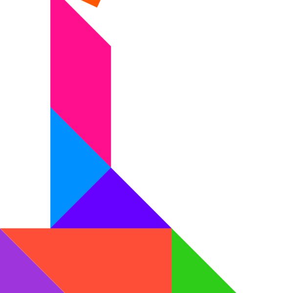 Tangram shape people 45 Thumbnail