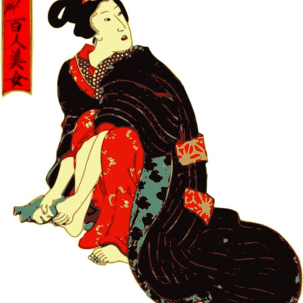 j4p4n Woman in a Kimono cleans her feet Thumbnail