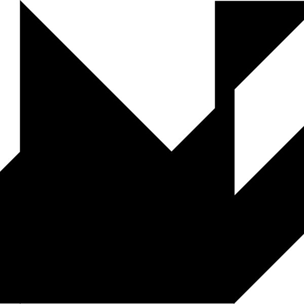 Tangram shape people 15 black Thumbnail