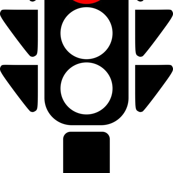 traffic semaphore silhouette red Thumbnail