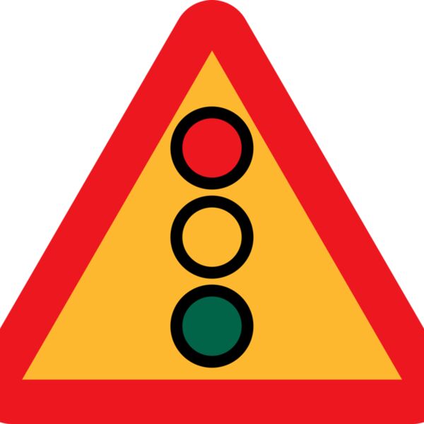 ryanlerch Traffic lights ahead sign Thumbnail