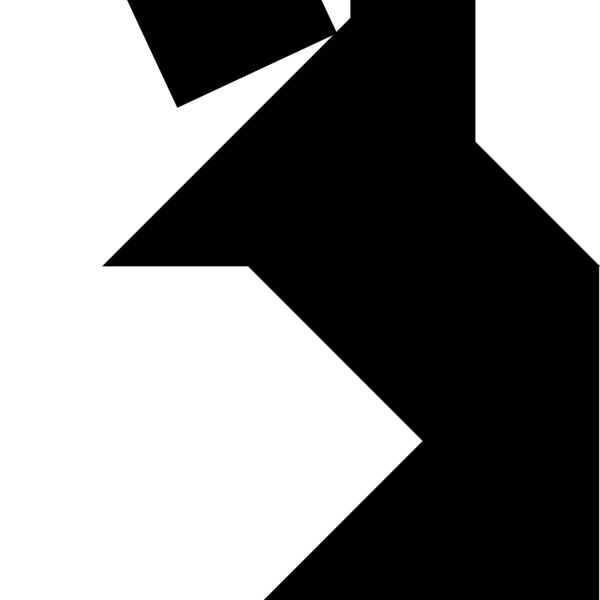 Tangram shape people 14 black Thumbnail