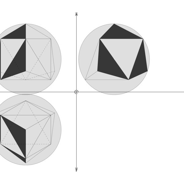 08v10 geodaetische Kuppel aus Tetraeder Frequenz 2 Thumbnail