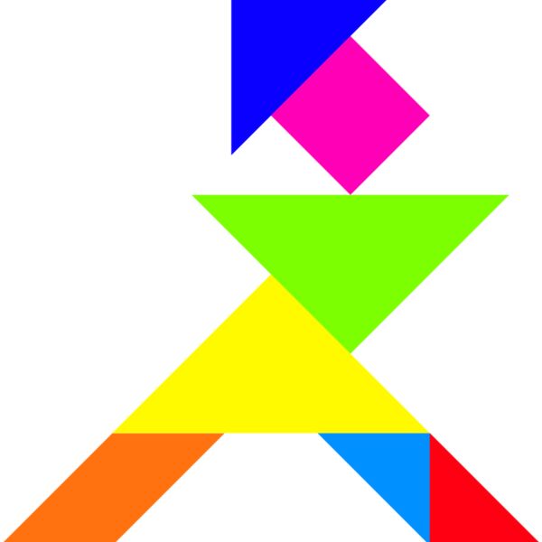 Tangram shape people 02 Thumbnail
