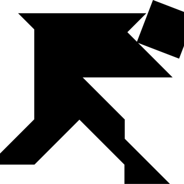 Tangram shape people 18 black Thumbnail