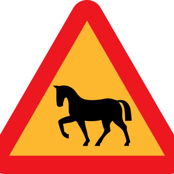 ryanlerch Warning Horses Roadsign Thumbnail