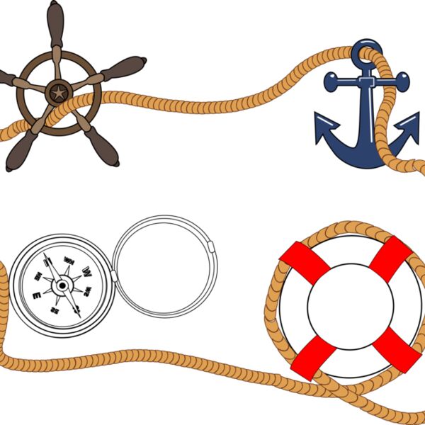 lazo timon brujula ancla flotador mar Thumbnail