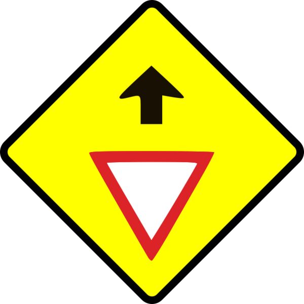 Leomarc caution give way sign Thumbnail