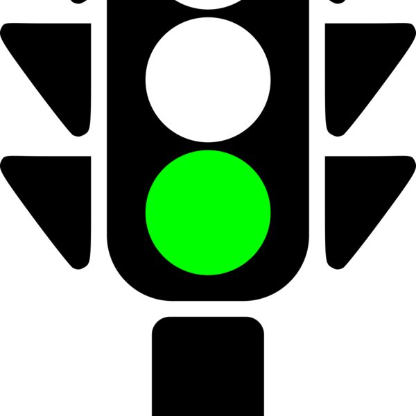 traffic semaphore silhouette green Thumbnail