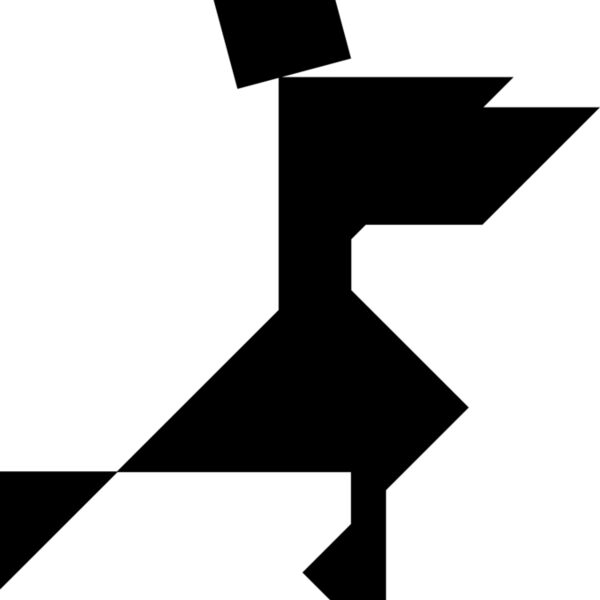 Tangram shape people 19 black Thumbnail