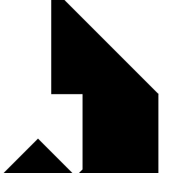 Tangram shape people 09 black Thumbnail