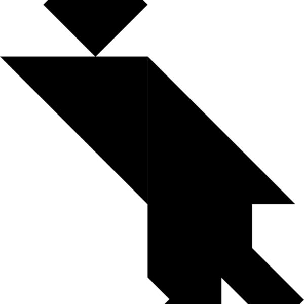 Tangram shape people 08 black Thumbnail