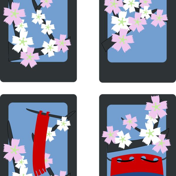 rg1024 Hanafuda Sakura  March  Thumbnail