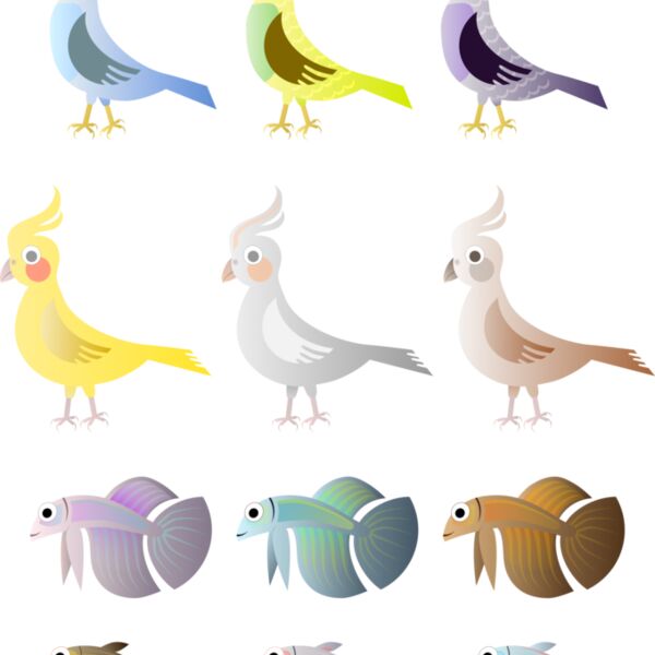 Simple Birds And Fishes Thumbnail