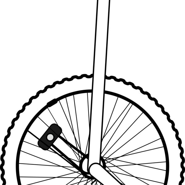 unicycle line art Thumbnail