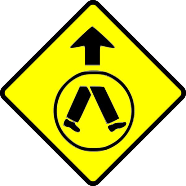 Leomarc caution pedestrian crossing Thumbnail