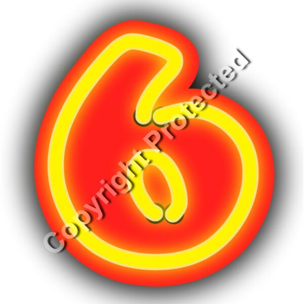 rwwgub Neon Numerals 6 Thumbnail