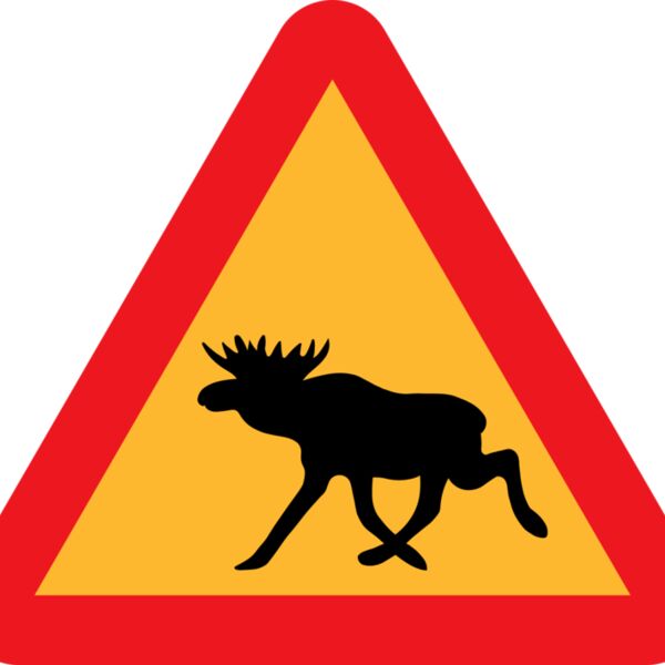 ryanlerch Warning Moose Roadsign Thumbnail