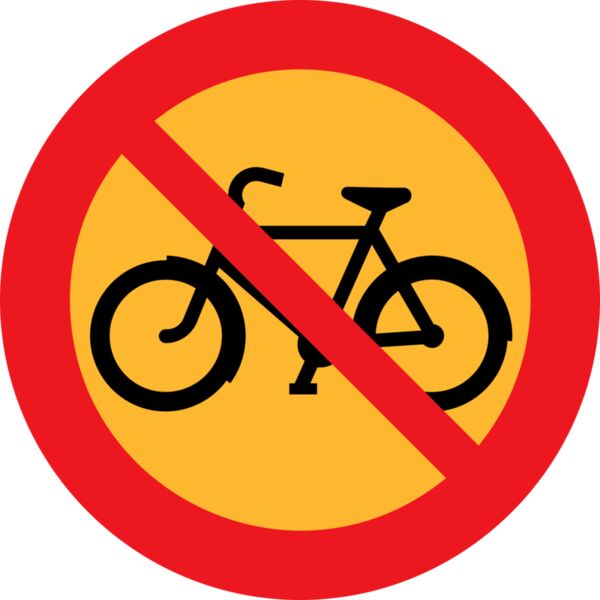 ryanlerch No Bicycles roadsign Thumbnail