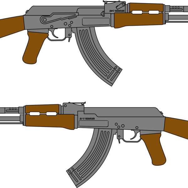 radioflyer AK 47 Rifle Vector Drawing Thumbnail