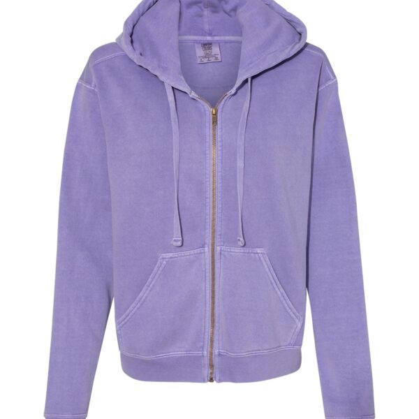 Garment-Dyed Women’s Full-Zip Hooded Sweatshirt Thumbnail